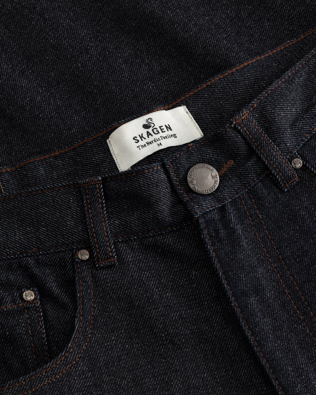 Raw Selvedge Jorts Darkwash